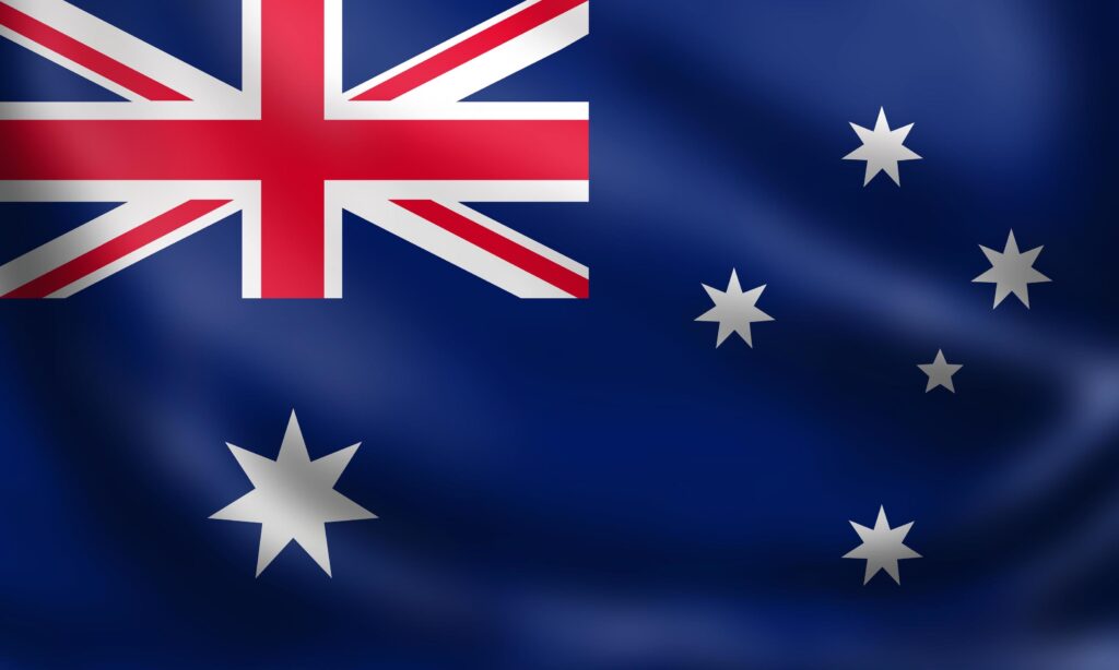 national flag of australia 3d rendering waving waving flag high quality image official united kingdom state symbol of the country original colors sizes and shapes free photo